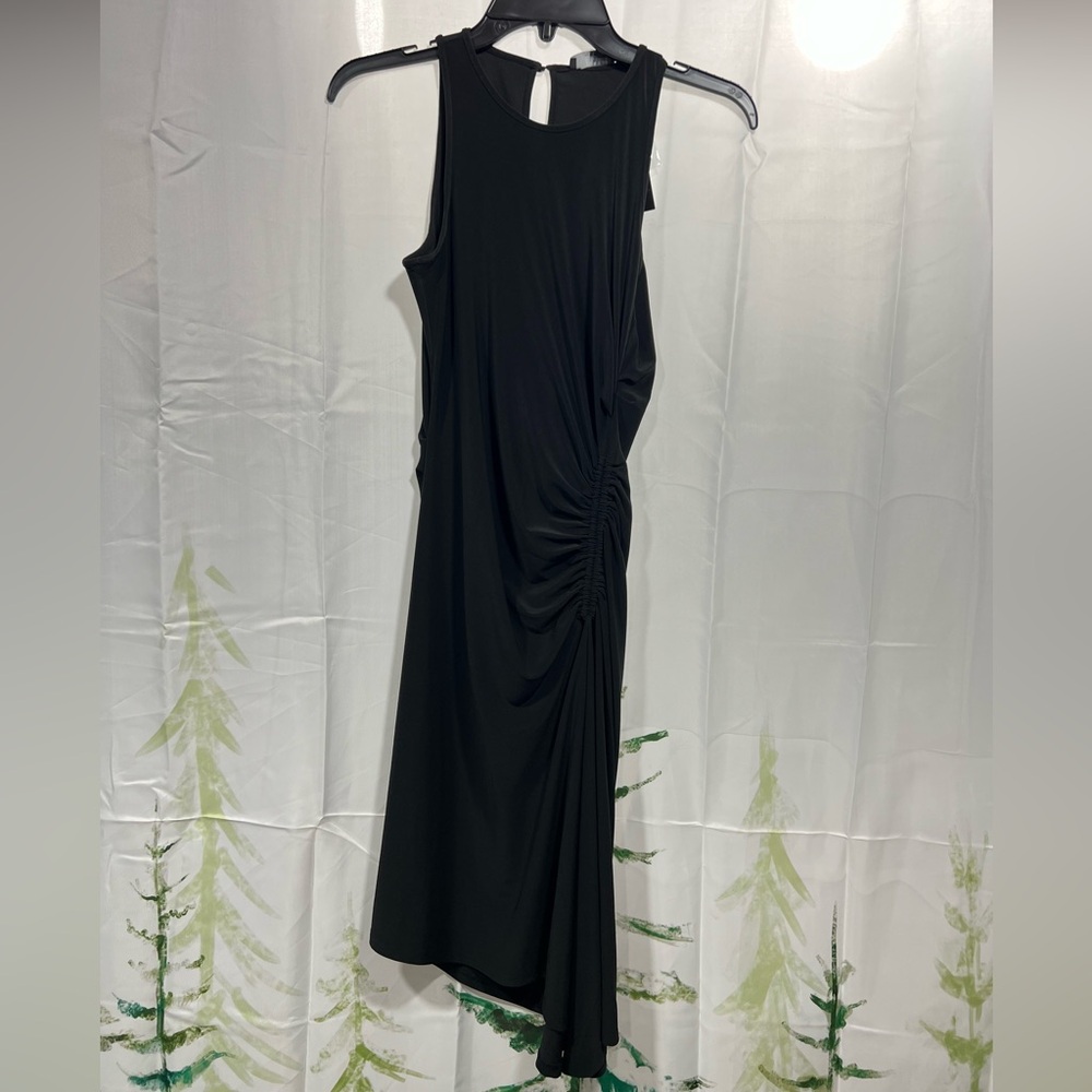 White House Black Market Asymmetrical Black Dress